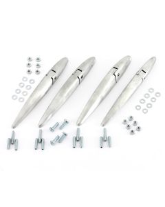 14A6819 External door hinge kit, set 4 for both doors complete with suds and nuts for Mini Mk1, Mk2, Van, Pick-up and Estate models