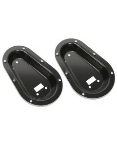 Black Recessed Bonnet Pin Plates - Pair GRAGE515BL