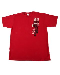 Paddy Hopkirk Monte Carlo Celebration T Shirt in Deep Red