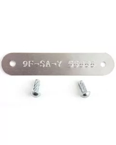 LMG1053S A Series Mini Engine Number plate, specially reverse stamped with your Minis engine number