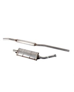 LST001A-SS Mini Maniflow Side Exit Stainless Exhaust - 1.75'' Twin Box 