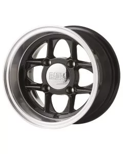 6 x 10 Mamba Wheel - Black/Polished rim