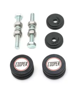 Cooper Knurled & Badged Grille Buttons - Black