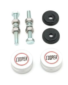 Classic Mini Cooper Grille Buttons - Silver