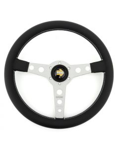 MOMO Prototipo steering wheel - Black with Silver Spokes - 350mm