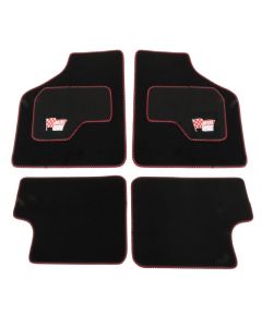 MSL5002 Mini Mini Sport Luxury Carpet Mat Set With Black & Red Binding