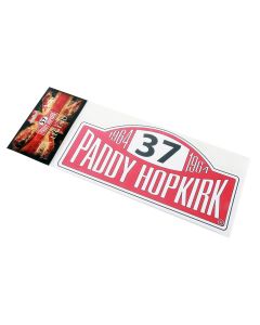 Paddy Hopkirk Rally Plate Decal pair 