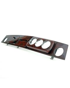 Burr Walnut 3 Clock - RHD Dash Chrome Rings