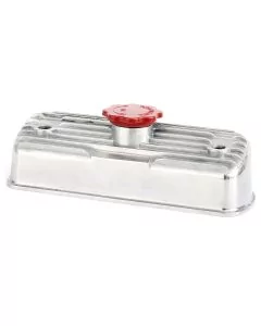 RC-3 A stylish polished alloy rocker cover with the angled top and fins, as fitted to later Minis and Metro models. CAM6822