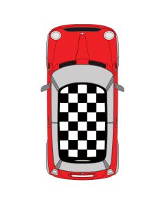 Roof Chequer Kit - Large Chequer Decal - White 