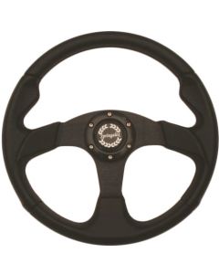 Spring Alex 320BCRS Black Steering Wheel Red Stitching - 320mm