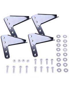 Powder coated black extension seat brackets for Classic Mini 