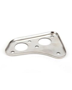 Mini 1976-89 dual line type brake master cylinder and engine steady bar mounting plate, that fits to the engine bay bulkhead.