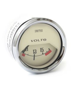 SMIBV2220-04C Smiths Classic voltmeter, 52mm gauge with magnolia face and chrome bezel.
