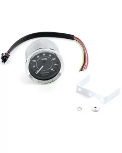 Smiths Classic Mini 8000 Rpm 52mm Tachometer with a black face and chrome bezel
