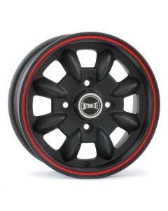 5 x 12" Ultralite Mini Wheel - Black with Red Pinstripe