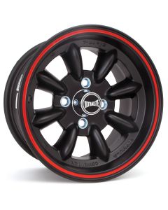 7" x 13" black/red pinstripe Ultralite alloy wheel and Yokohama A539 tyre package
