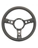 Classic Mini steering wheel by Mountney in Black Vinyl & Black Spokes 