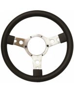 Sport Steering Wheel - 13" - Black Leather - Semi Dished