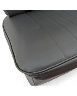 Cobra Rear Seat covers in black vinyl with vertical stitch lines
