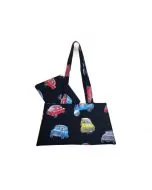 Cotton Black Handbag and purse combo with Classic Mini design