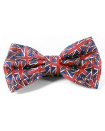 Silk Bow Tie - Pre-Tied with Union Jack design