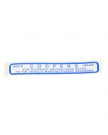 Cooper Service/Cleaning Sticker 