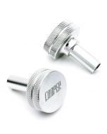 Classic Mini Cooper Engraved Rocker Cover Buttons - Silver