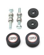 Cooper Knurled & Badged Grille Buttons - Black