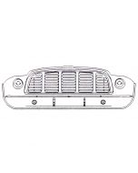 MCR31.18.00.00 Front panel with with integral grill for Mini Van and Mini Pick-up models Mk1 '60-'64