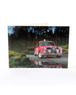 Greetings card featuring Paddy Hopkirk's Mini 