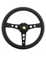 MOMO Prototipo Dished steering wheel - Black with Black Spokes - 350mm
