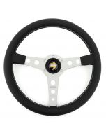 MOMO Prototipo steering wheel - Black with Silver Spokes - 350mm