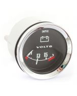 SMIBV2220-00C Smiths Classic voltmeter, 52mm gauge with black face and chrome bezel.