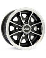 5 x 10 Dunlop D1 Alloy Wheel - Black with polished rim