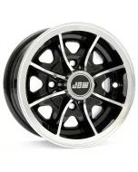 5 x 12 Dunlop D1 Alloy Wheel - Black with polished rim