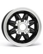 Rose Petal Alloy Wheel - Matt Black with Machined face 4.75 x10"