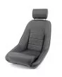 Cobra RS Mini Seat & Headrest - Black soft grain vinyl with basketweave centre and black soft grain vinyl piping