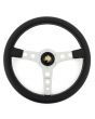 MOMO Prototipo steering wheel - Black with Silver Spokes - 350mm