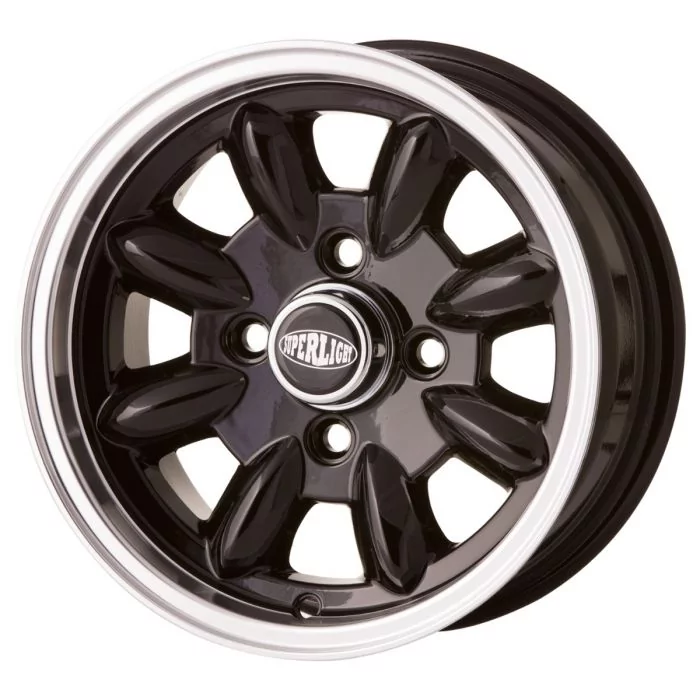 5.5 x 12 Superlight Wheel - Black/Polished Rim