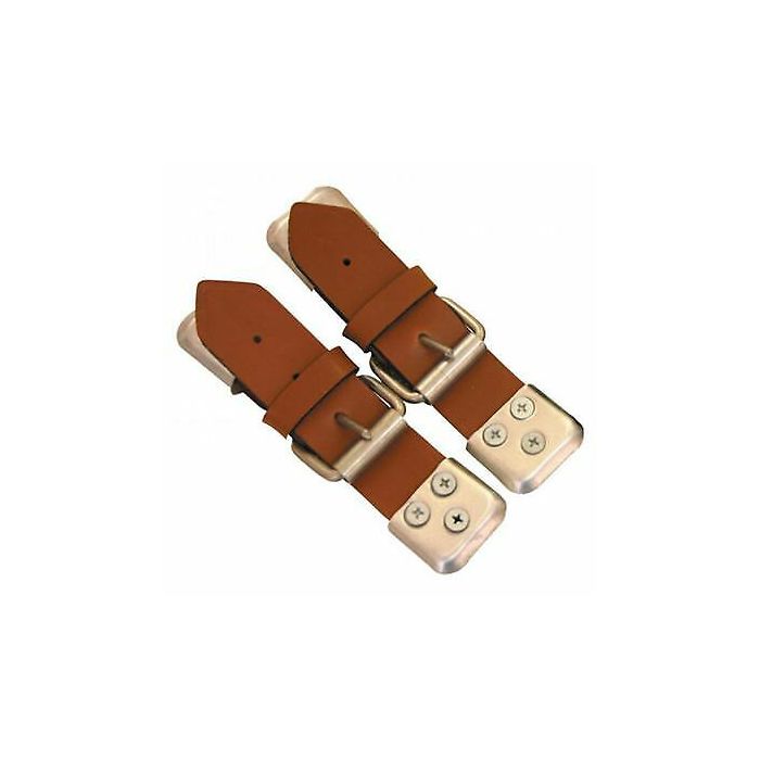 Classic Mini tan leather bonnet straps