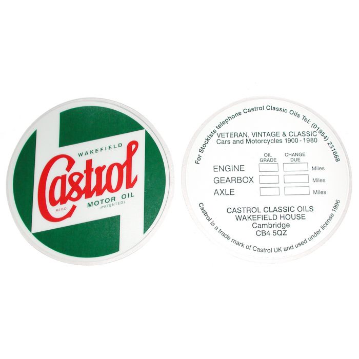 Castrol Windscreen Service Sticker