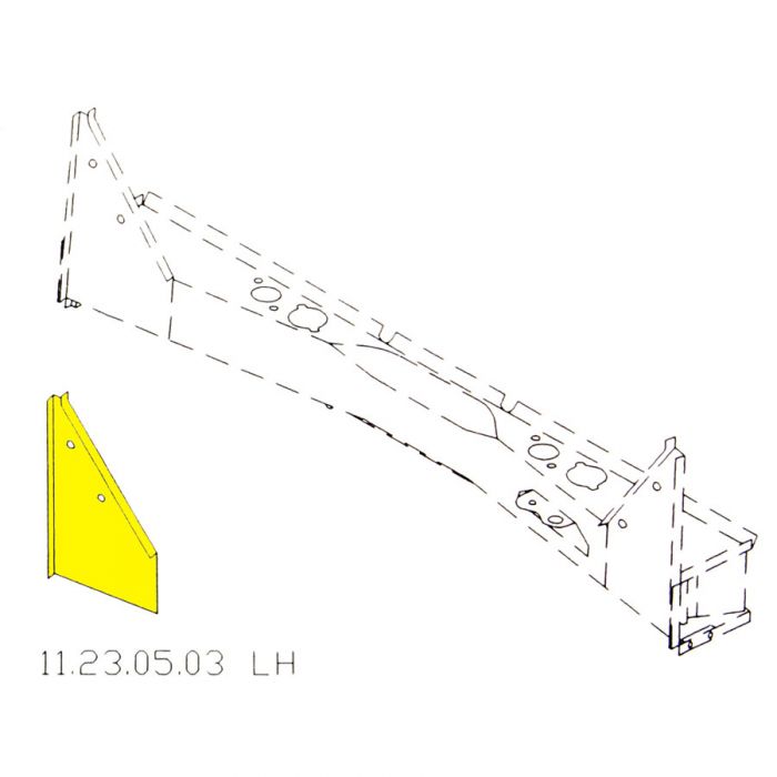 MCR11.21.00.88 RH Inner wing rear repair - Mini Mk1, Van & Pick-Up