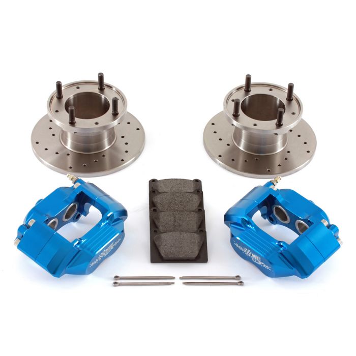 Blue 7.5'' Mini Sport Brake Kit with 4 Pot Alloy Calipers