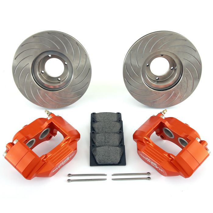 Orange 8.4'' Mini Sport Vented Brake Kit with Alloy Brake Calipers