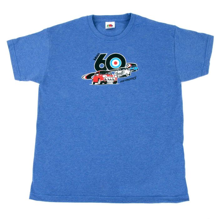 3 Minis T Shirt in Heather Royal Blue - Limited Edition - by Mini Sport