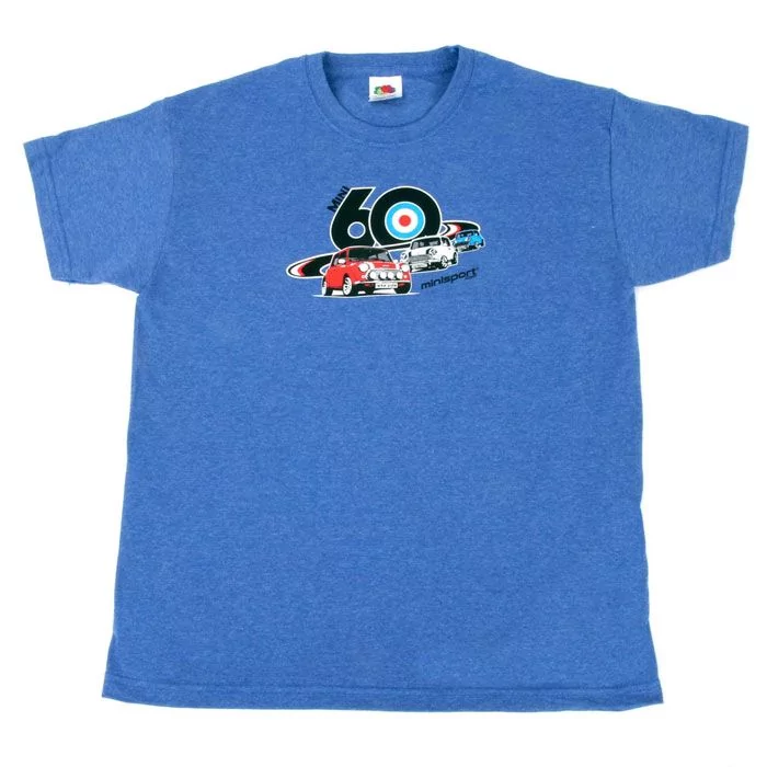 3 Minis T Shirt in Heather Royal Blue - Limited Edition - by Mini Sport