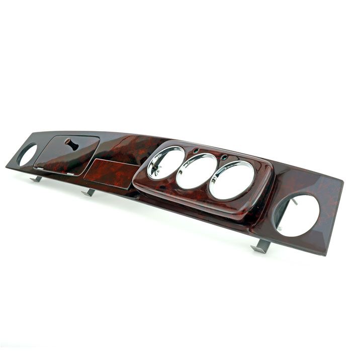 3 clock Burr Walnut Dashboard for RHD Classic Mini