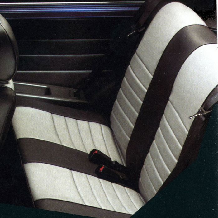 Rear Seat Cover - Leather Faced - Horizontal Flute - Mini 96-00