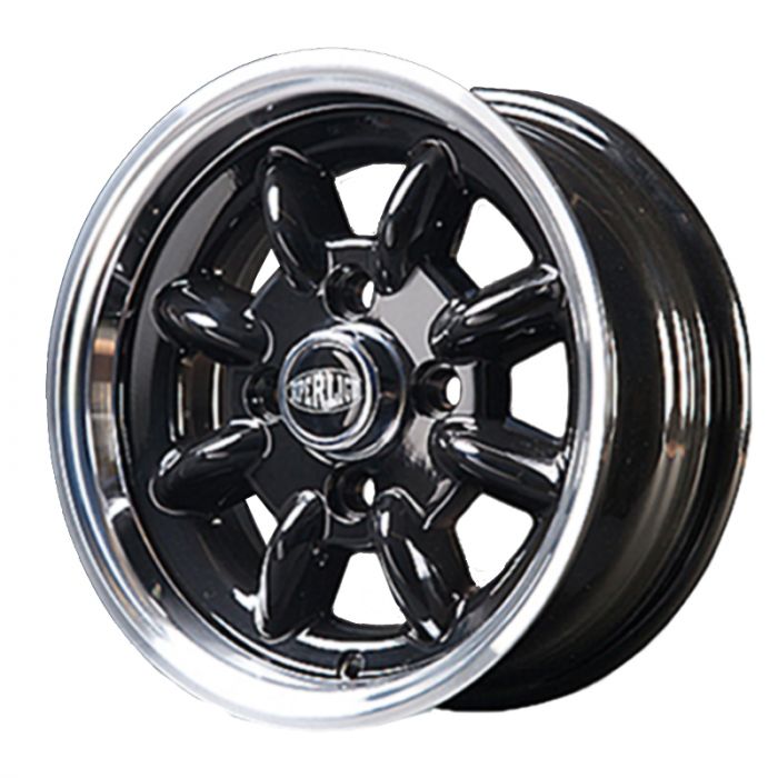 5 x 12 Superlight Wheel - Black/Polished Rim